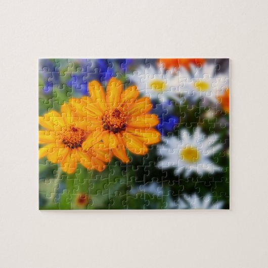 Twee Oranje bloemen Legpuzzel (Horizontaal)