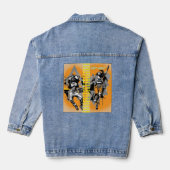 Twee Oranje heupdansers Denim Jacket (Achterkant)