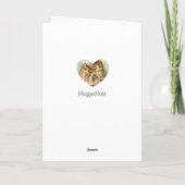 Twee  Oranje katten Valentijnsdag Kaart (Achterkant)