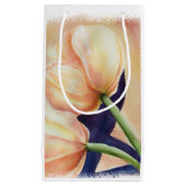 TWEE ORANJE TULIPS GIFT BAG KLEIN CADEAUZAKJE (Voorkant)