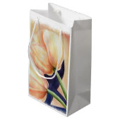 TWEE ORANJE TULIPS GIFT BAG KLEIN CADEAUZAKJE (Achterkant Gekanteld)
