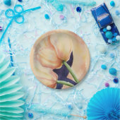 TWEE ORANJE TULIPS PAPIERBORD PAPIEREN BORDJE (Feest)