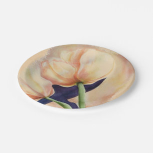 TWEE ORANJE TULIPS PAPIERBORD PAPIEREN BORDJE