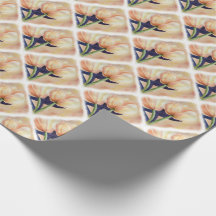 TWEE ORANJE TULIPS-WRAPPINGPAPIER