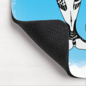 Twee Orca Whales Tribal Blue geborsteld Muismat (Hoek)