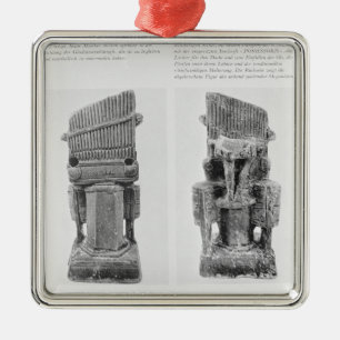 Twee organen metalen ornament