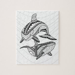 Twee Orka's Volwassen Kleurpuzzel Legpuzzel