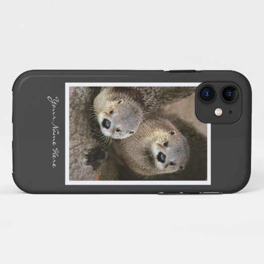 Twee Otters Case-Mate iPhone Case (Achterkant (horizontaal))
