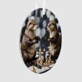 Twee Otters Schaken,  Ornament (voorkant)