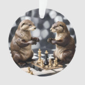 Twee Otters Schaken,  Ornament (voorkant)
