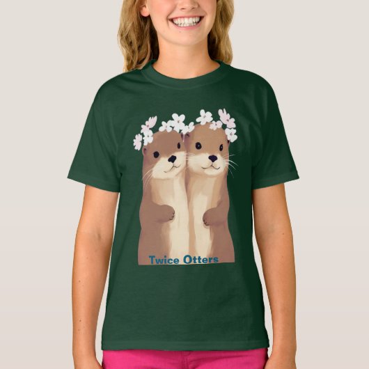 Twee otters t-shirt (Voorkant)