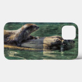 Twee Otters Wildlife Art Animal-lover's Case-Mate iPhone Case (Achterkant (horizontaal))