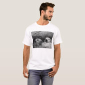 Twee Otters (zwart-wit) Shirt (Voorkant volledig)