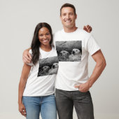 Twee Otters (zwart-wit) Shirt (Unisex)