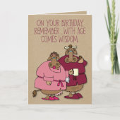 Twee oude Koeien jarig Kaart (Voorkant)