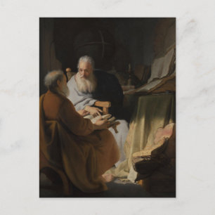 Twee oude mannen die twisten van Rembrandt Briefkaart