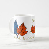 twee ouders , twee kinderen en een baby - op maat  koffiemok (Voorkant links)