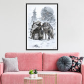 Twee overlevenden canvas afdruk (Insitu (Woonkamer))