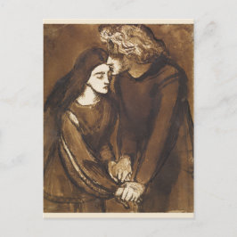 Twee overs van Dante Gabriel Rossetti Briefkaart