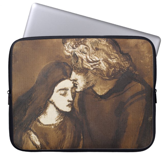 Twee overs van Dante Gabriel Rossetti Laptop Sleeve (Voorkant)