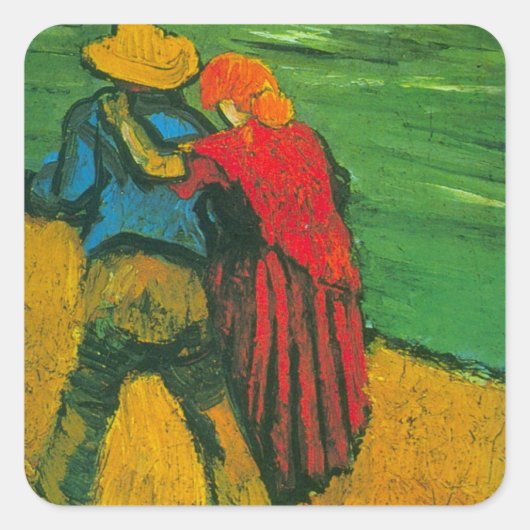 Twee overs van Vincent van Gogh Vierkante Sticker (Voorkant)