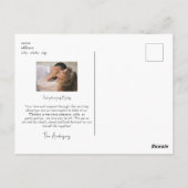 Twee paar foto's bruiloft bericht dank u briefkaart (Achterkant)