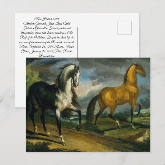 Twee Paard 1808 Briefkaart (Voorkant / Achterkant)