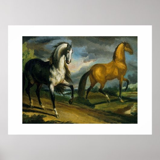 Twee paarden 1808 poster (Voorkant)