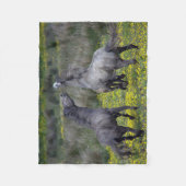 Twee paarden Buck en Play Fleece Deken (Voorkant)
