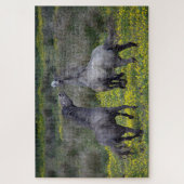 Twee paarden Buck en Play Legpuzzel (Verticaal)