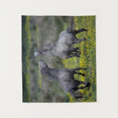 Twee paarden Buck en Play Wandkleed (Voorkant)