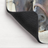 Twee paarden Chewin a Fence Muismat (Hoek)