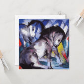 Twee paarden (door Franz Marc) Kaart (Voorkant / Achterkant in situ)