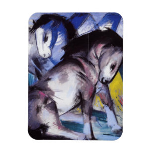 Twee paarden (door Franz Marc) Magneet