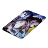 Twee paarden (door Franz Marc) Magneet (Linkerzijde)