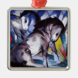 Twee paarden (door Franz Marc) Metalen Ornament