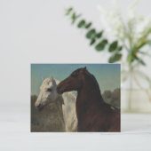 Twee paarden door het Briefkaart Rosa Bonheur (Staand voorkant)