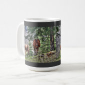Twee Paarden en de Foto van het Bos Drink Mok (Voorkant links)