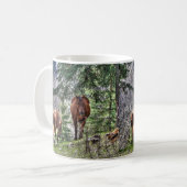 Twee Paarden en de Foto van het Bos Drink Mok (Voorkant links)