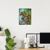 Twee Paarden Gemengde Media Poster (Thuiskantoor)