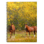 Twee paarden in de Herfst Notitieboek (Voorkant)
