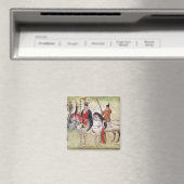 Twee paarden in een landschap magneet (Insitu (Vaatwasser))