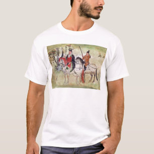 Twee paarden in een landschap t-shirt