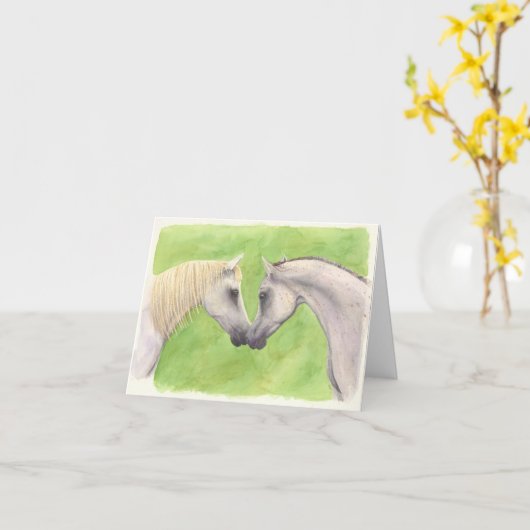 Twee paarden kaart (Gele Bloem)