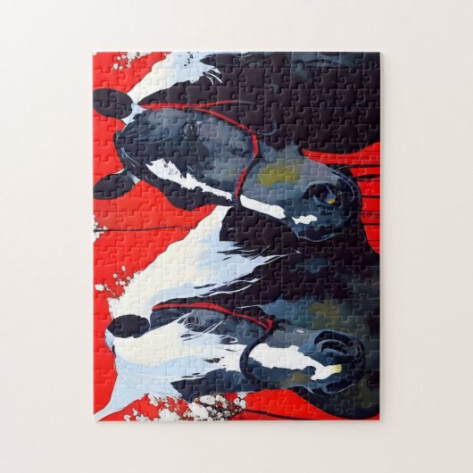 Twee paarden legpuzzel (Verticaal)