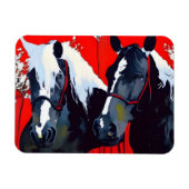 Twee paarden magneet (Horizontaal)