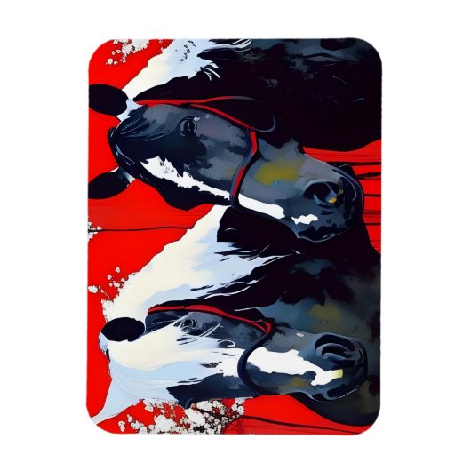 Twee paarden magneet (Verticaal)