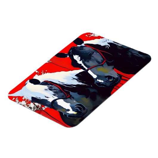 Twee paarden magneet (Linkerzijde)