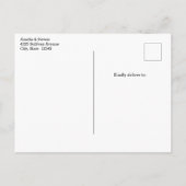 Twee paarden met veren decoraties Boho bruiloft Aankondigingskaart (Achterkant)