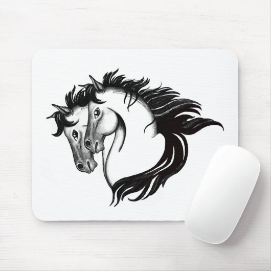 Twee paarden muismat (Met muis)